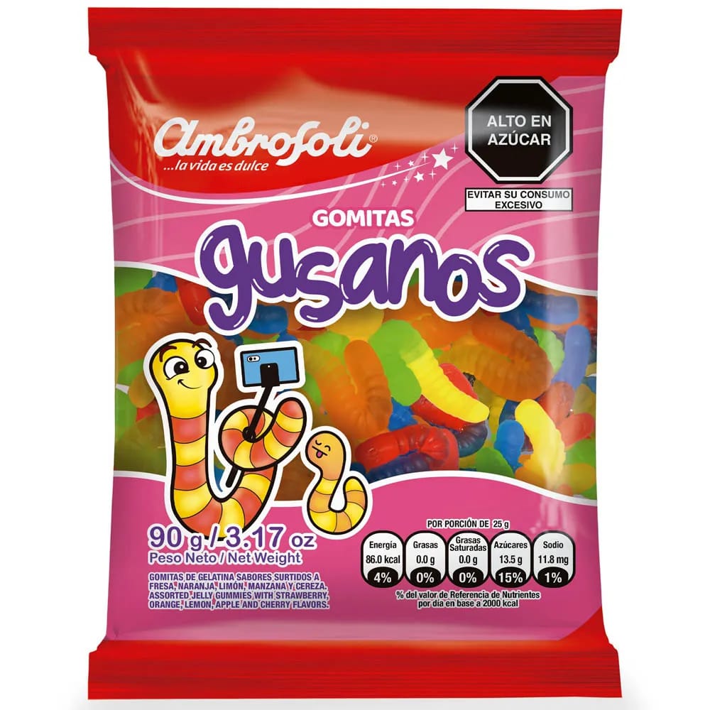 Gomitas AMBROSOLI Gusanos Bolsa 90g