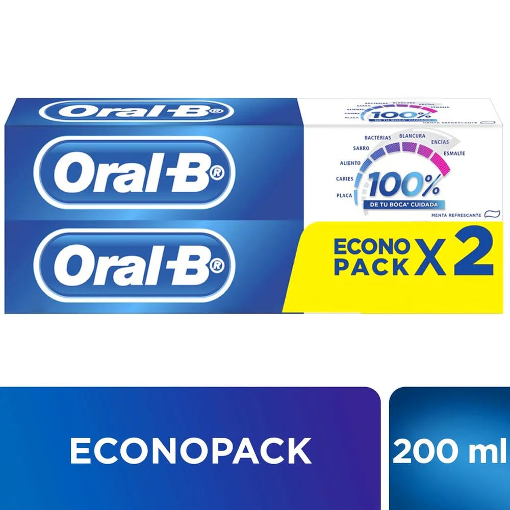 Pasta de Dientes ORAL-B 100% 100ml Caja 2un