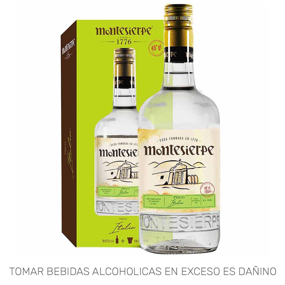 Pisco MONTESIERPE Italia Botella 750 ml