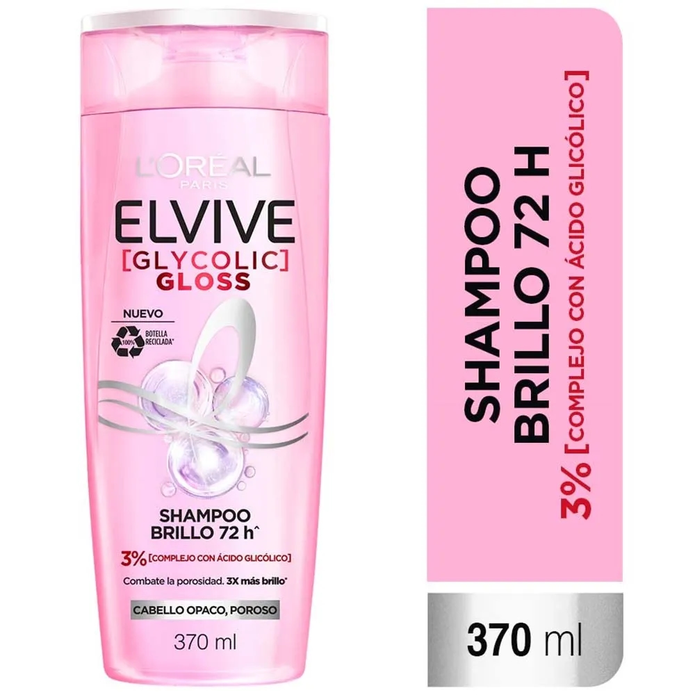 Shampoo ELVIVE Glycolic Gloss Frasco 370ml