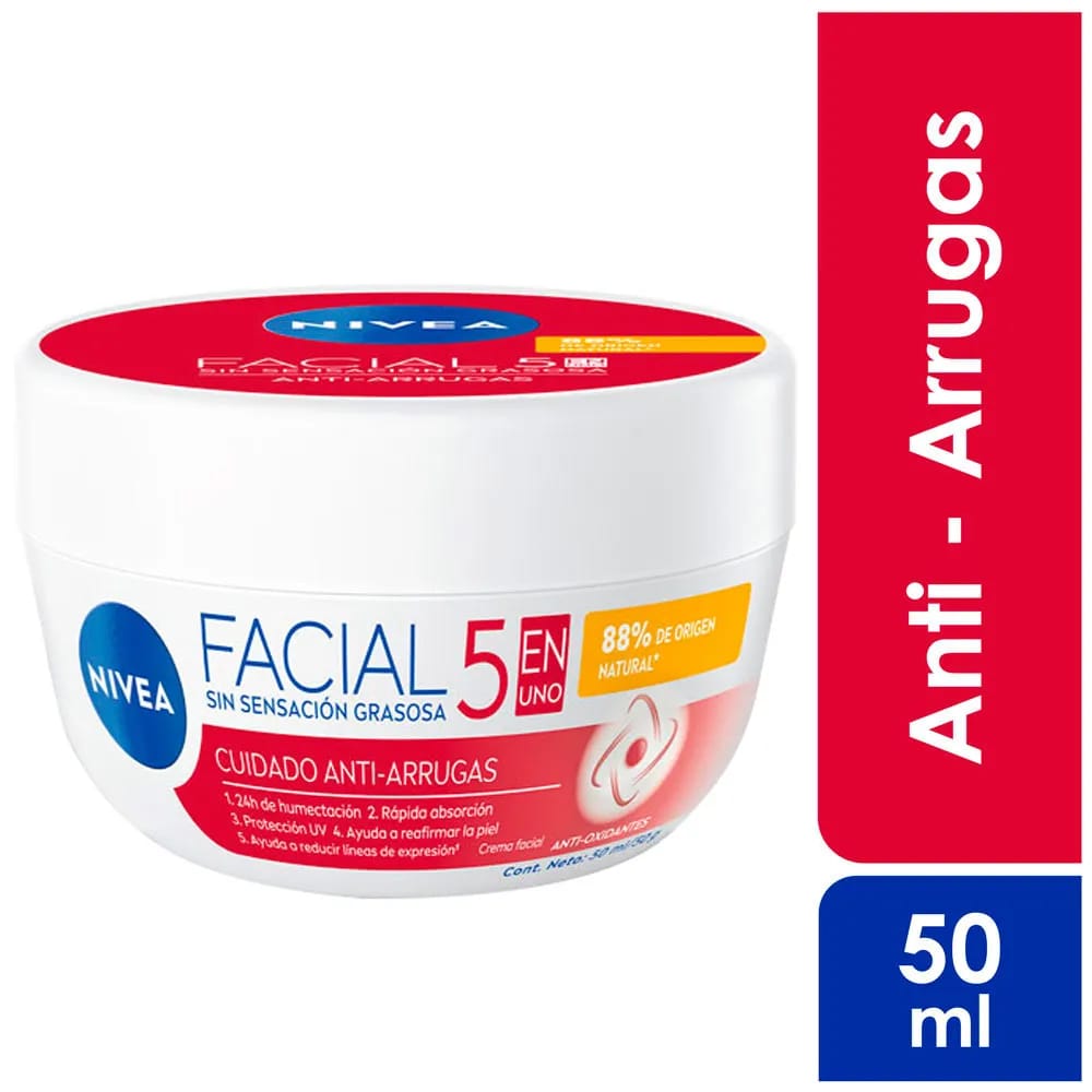 Crema Facial NIVEA Anti-Arrugas Frasco 50ml