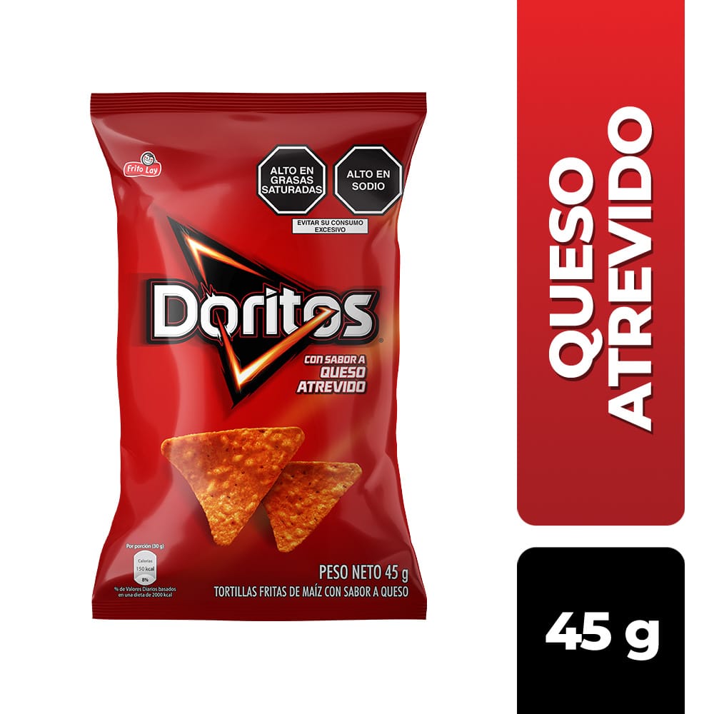 Tortilla Chips DORITOS Queso Atrevido Bolsa 45g