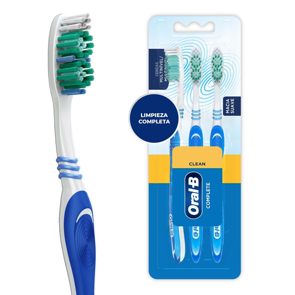 Cepillo Dental ORAL-B Complete Suave Paquete 3un