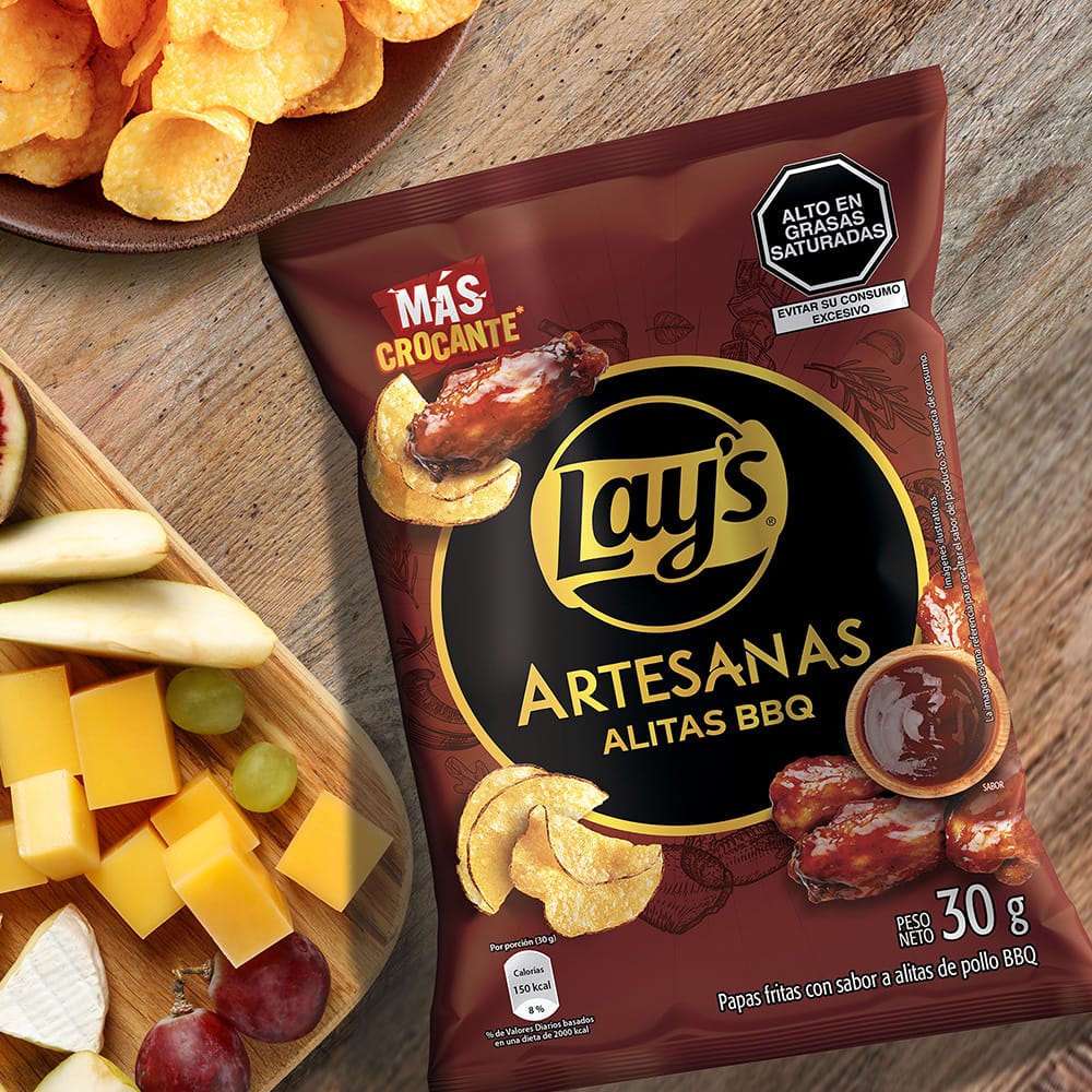 Papas Fritas LAY'S Artesanas Alitas BBQ Bolsa 30g