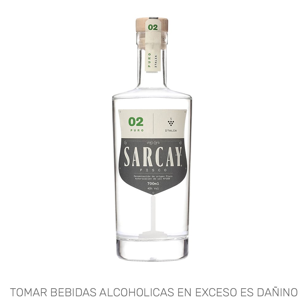Pisco SARCAY Puro Italia Botella 700ml