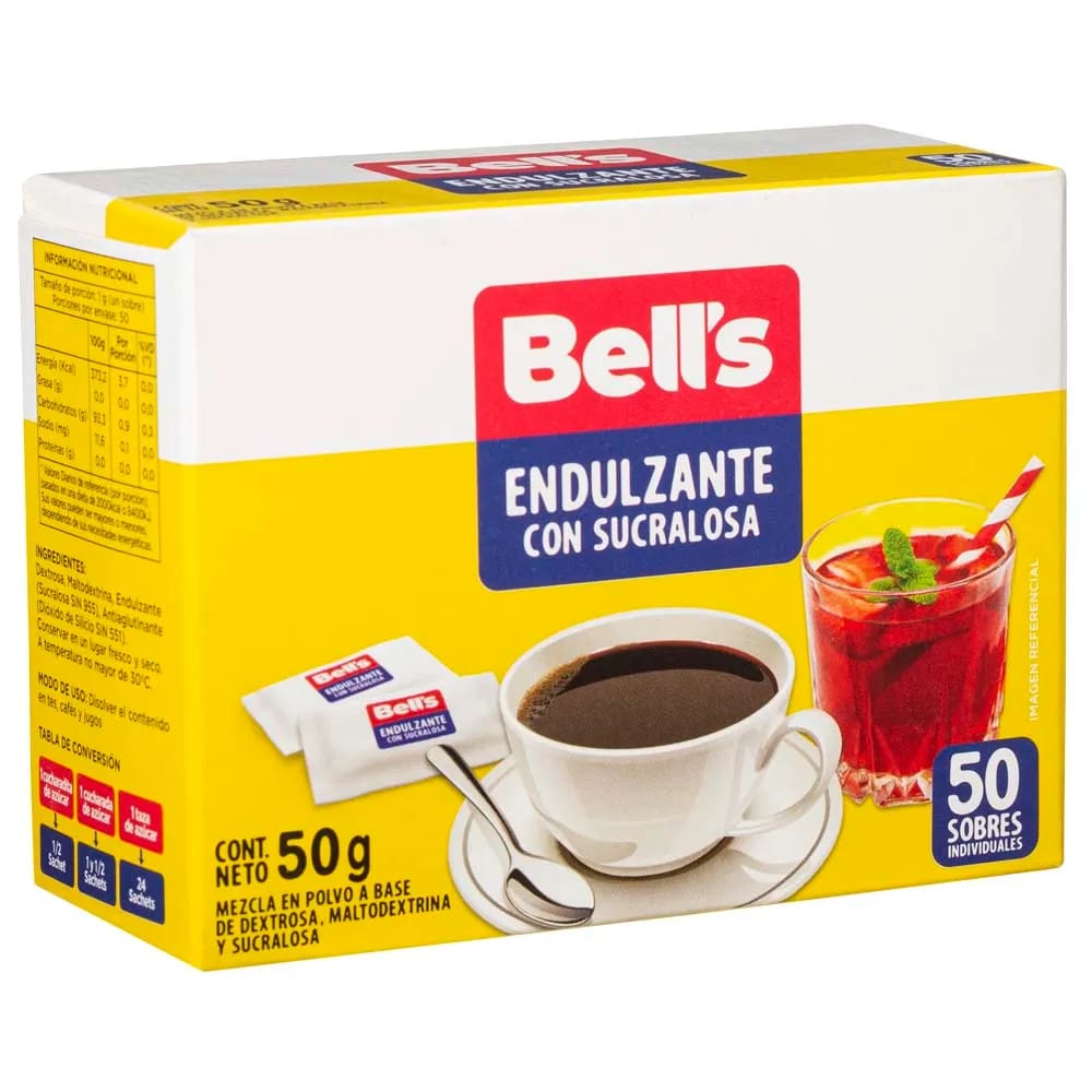 Edulcorante BELL'S Baja en Calorías Caja 50un