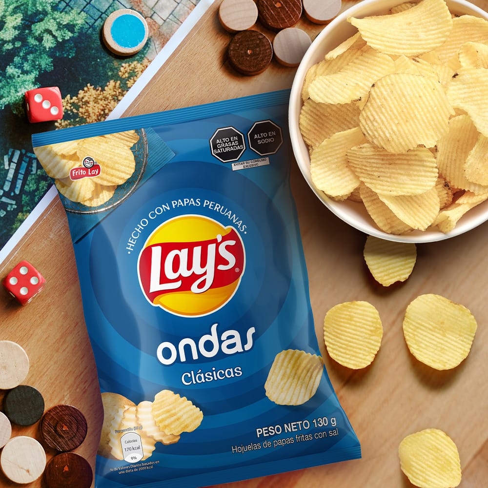 Papas Fritas LAY'S Ondas Sal Bolsa 130g