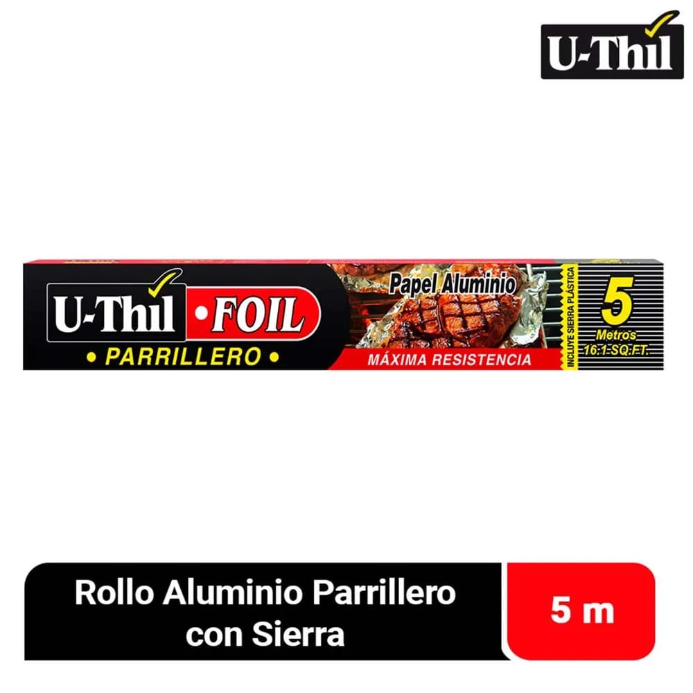 Rollo de Aluminio Parrillero U-THIL 5m