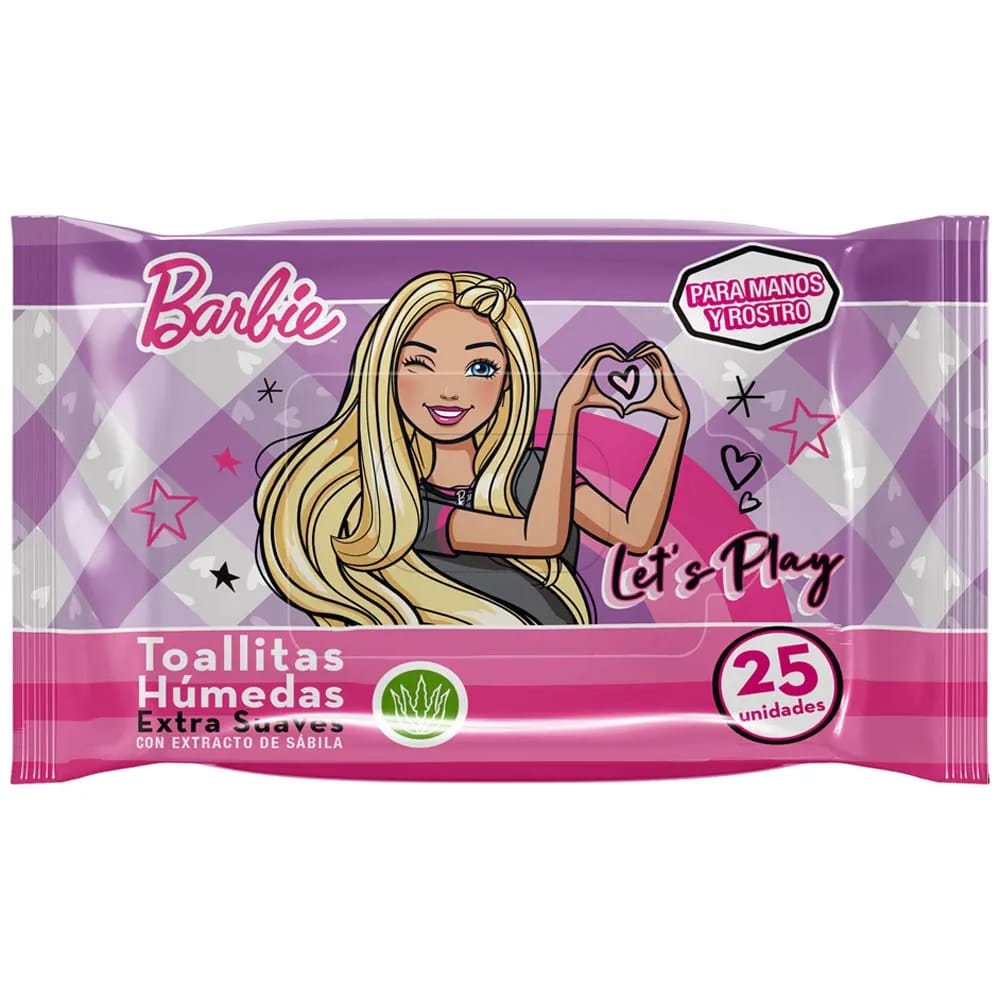 Toallitas Húmedas GELATTI Barbie Paquete 25un