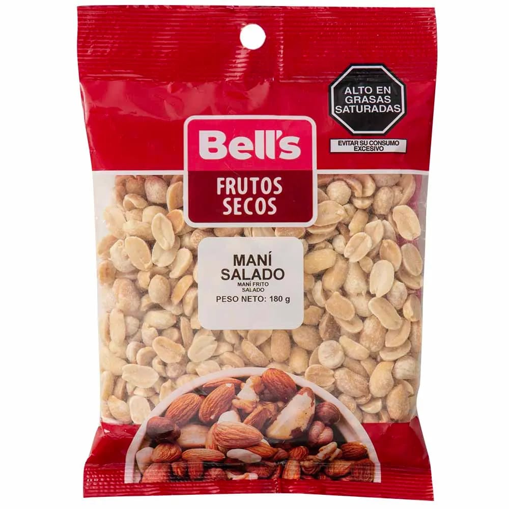 Piqueo BELL'S Maní salado Bolsa 180Gr