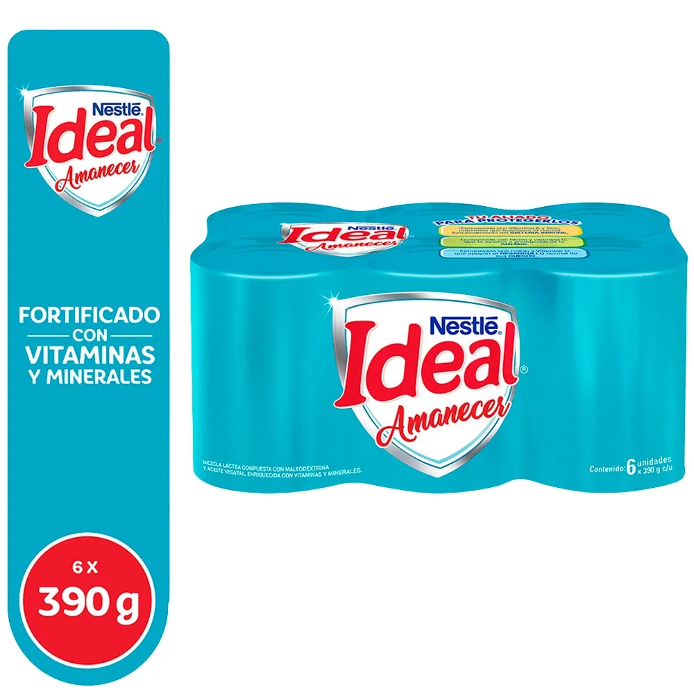 Mezcla Láctea IDEAL Amanecer 6 Pack Lata 390g