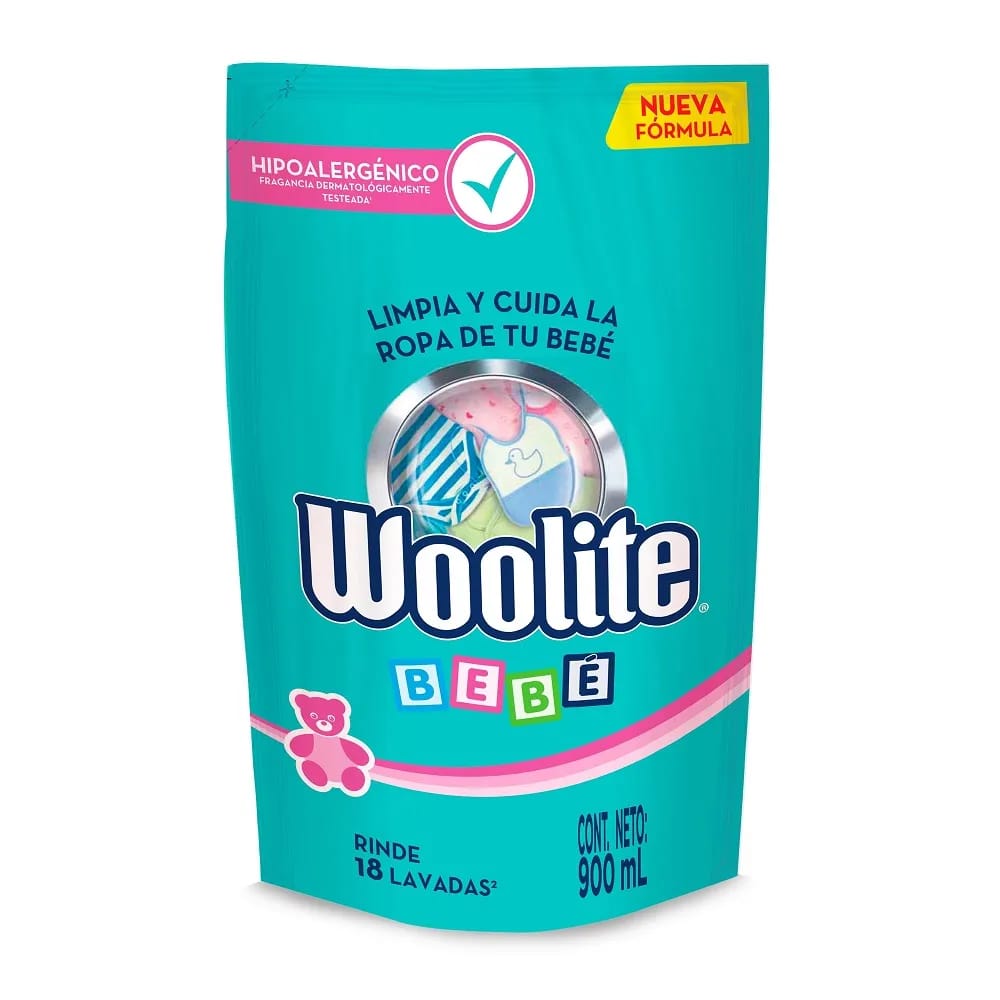Detergente Líquido WOOLITE Baby Doypack 900ml