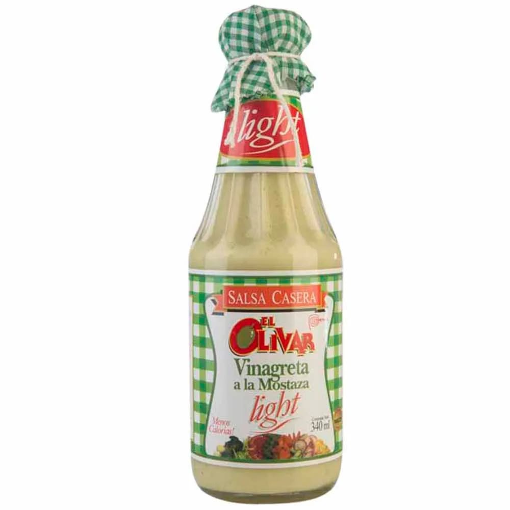 Vinagreta EL OLIVAR Light a la mostaza Botella 340Ml