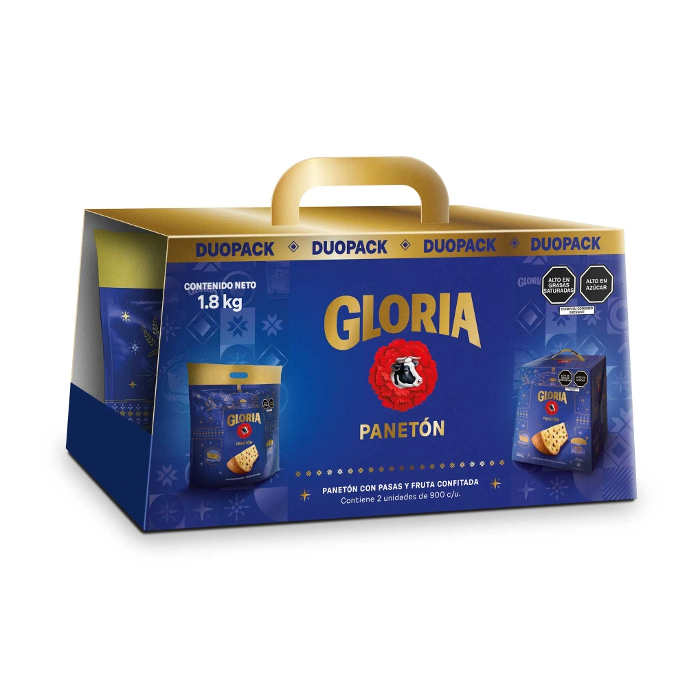 Pack Panetón GLORIA Bolsa 900g + Caja 900g