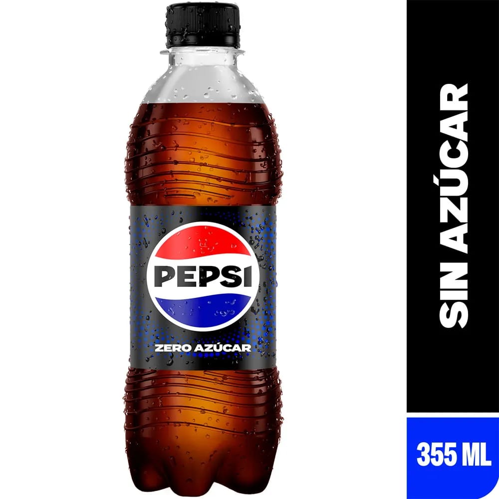 Gaseosa PEPSI Zero Black Botella 355ml