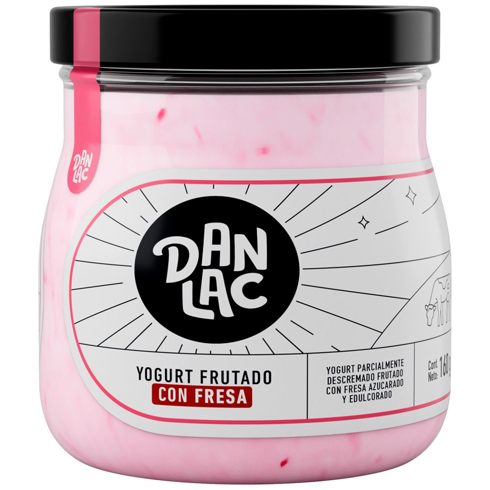 Yogurt Frutado DANLAC de Fresa Frasco 160g