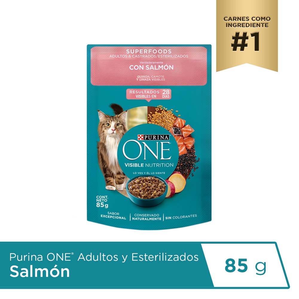 Alimento Húmedo para Gato PURINA ONE Adulto Esterilizado Pouch 85g