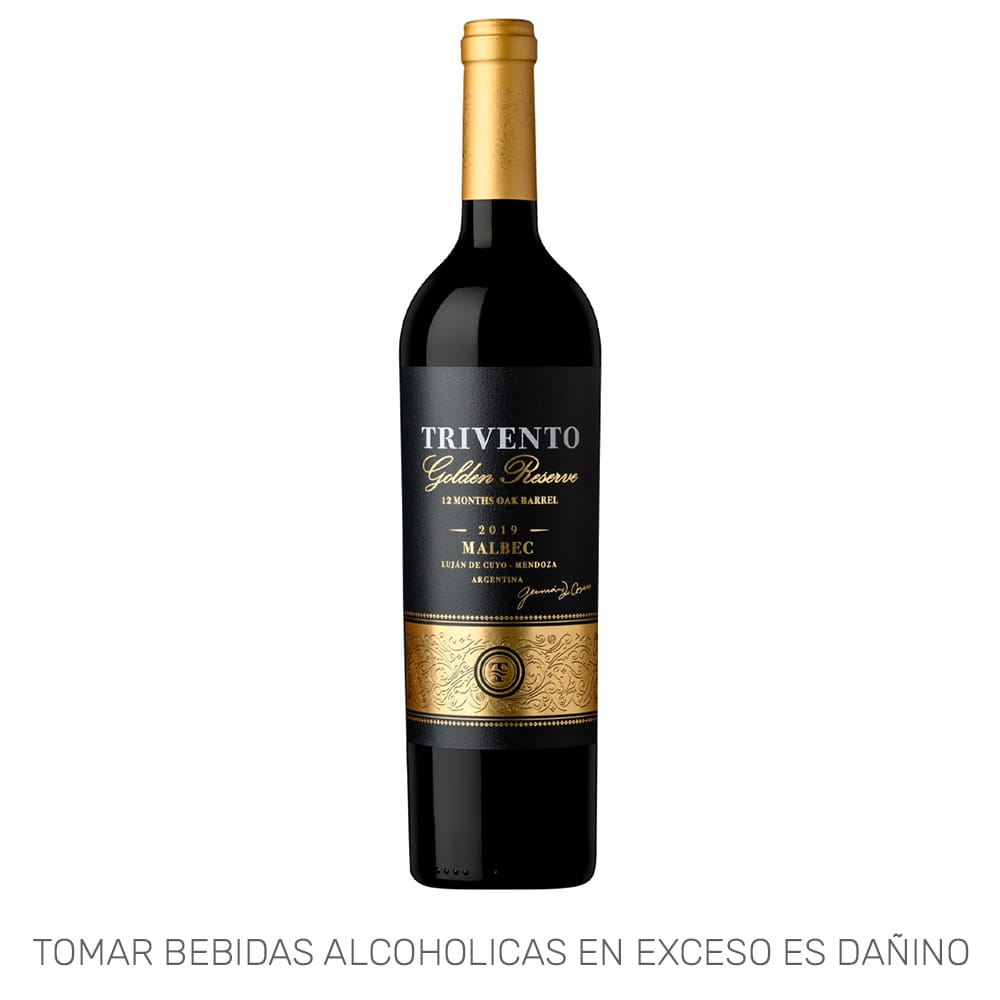 Vino TRIVENTO Golden Reserve Malbec Botella 750ml