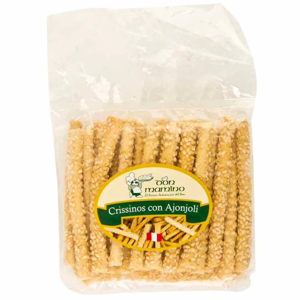 Crissinos Cortos DON MAMINO con Ajonjolí Bolsa 75g