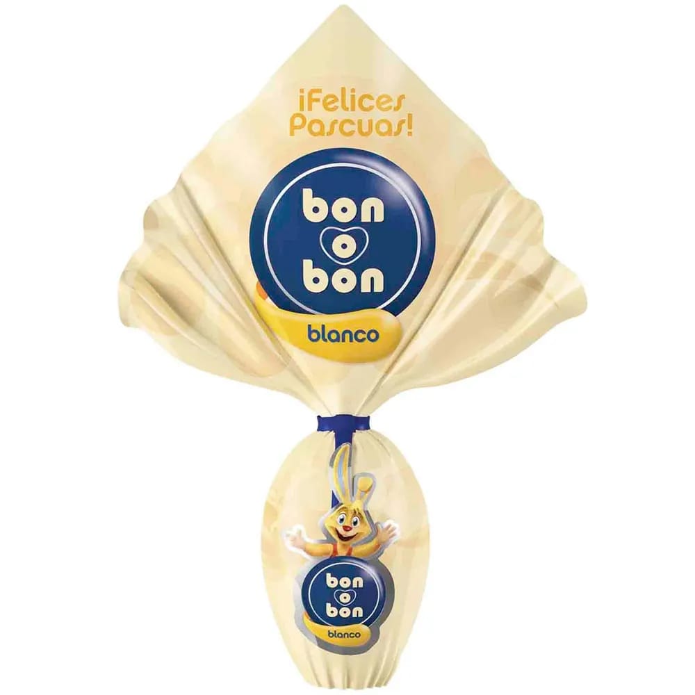 Huevo de Pascua BON O BON Chocolate Blanco Unidad 55g