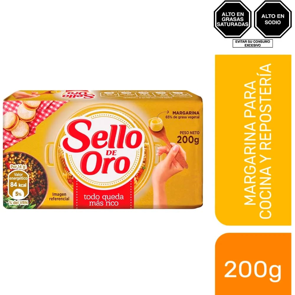 Margarina SELLO DE ORO Barra 200g