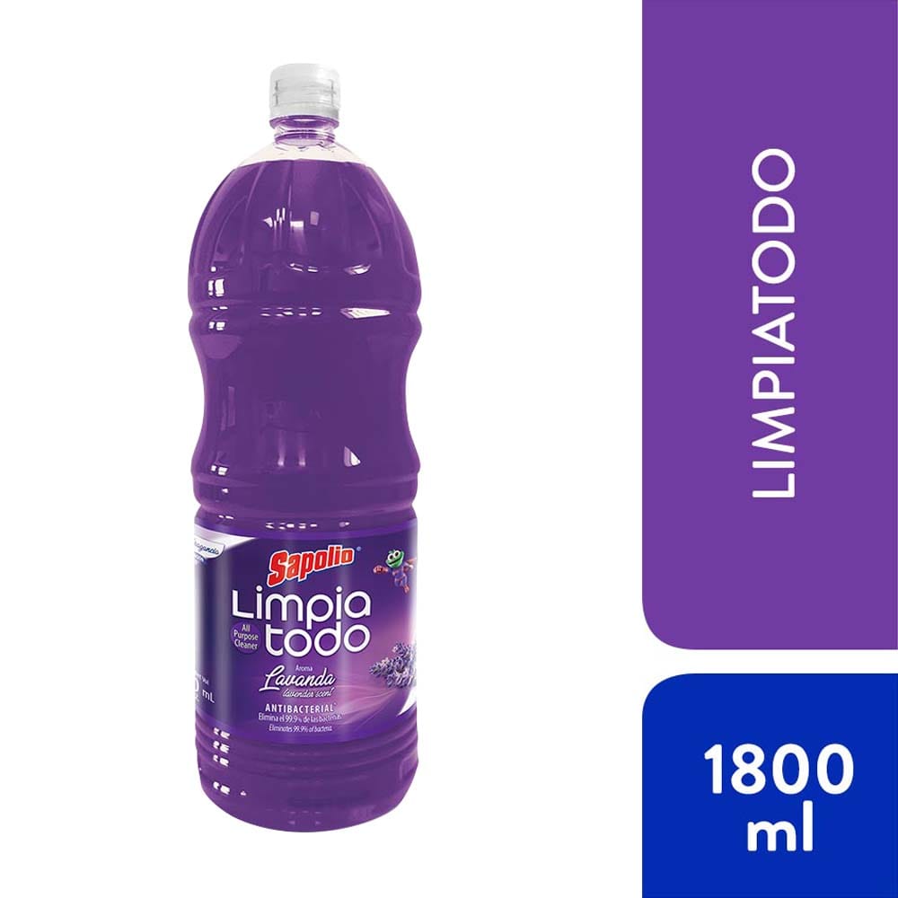 Limpiador Líquido Multiuso SAPOLIO Lavanda Botella 1.8L