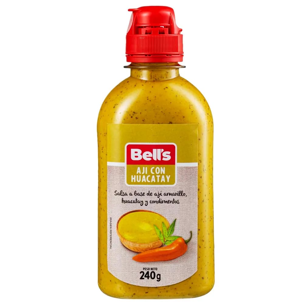 Crema BELL'S Con ají amarillo y huacatay Frasco 240Gr