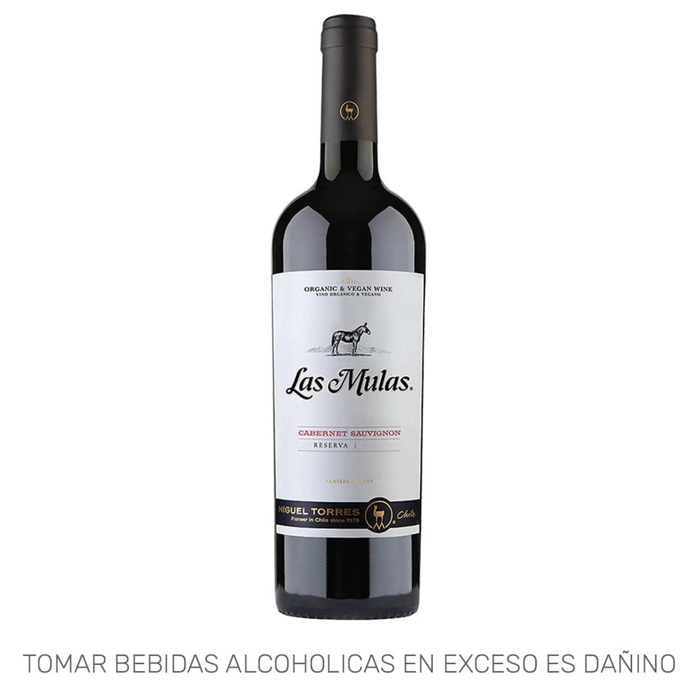 Vino LAS MULAS Reserva Cabernet Sauvignon Botella 750ml