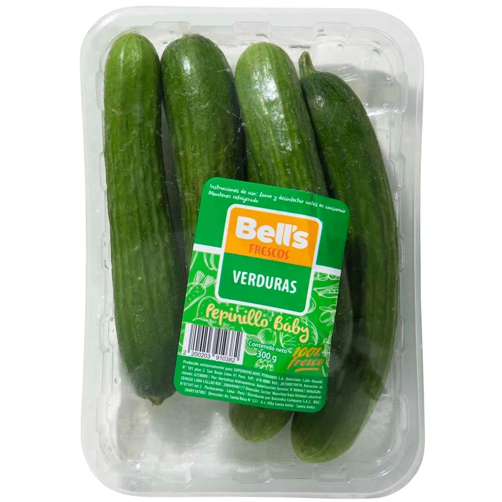 Baby Pepinillo BELL'S FRESCOS Bandeja 300g aprox.