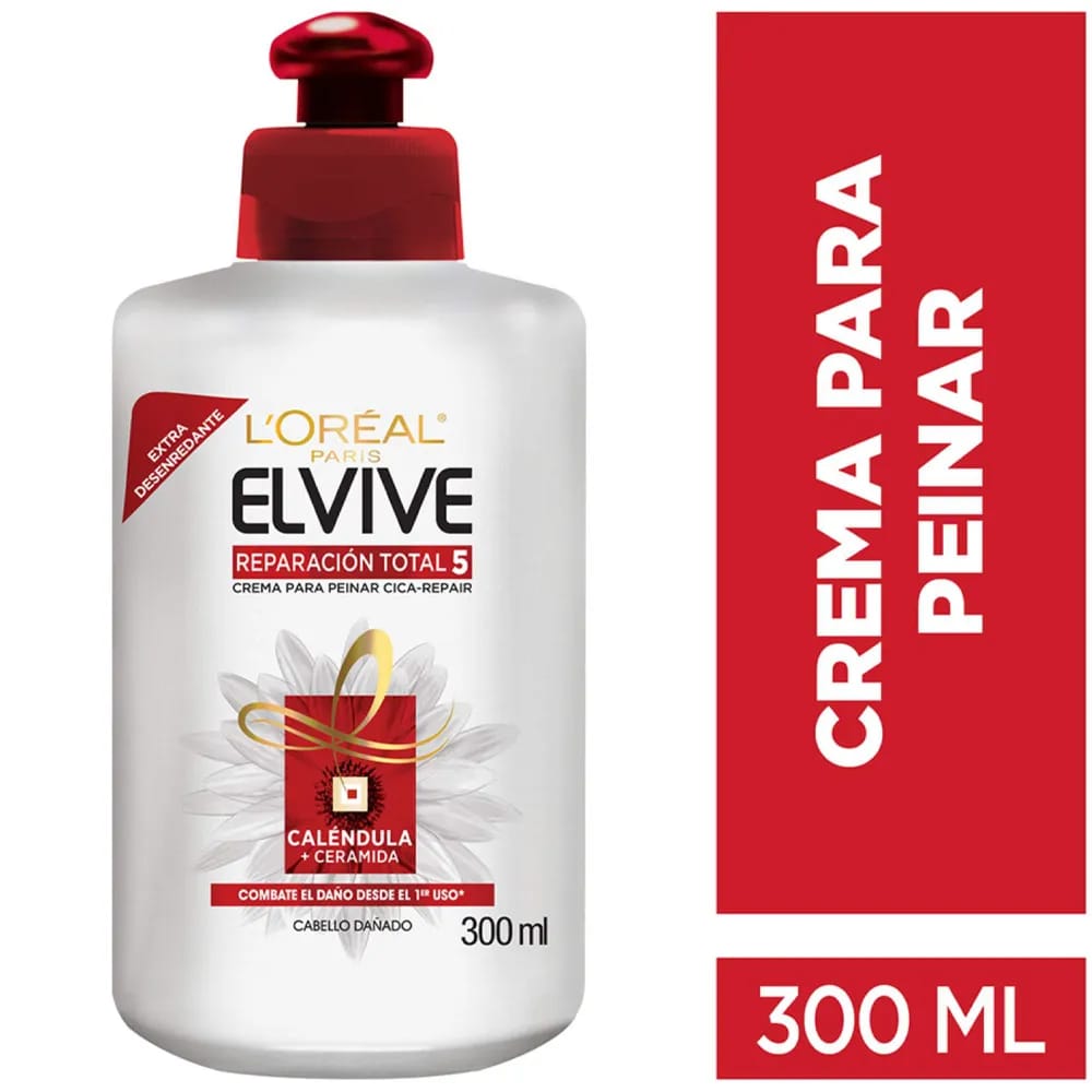 Crema para peinar L'ORÉAL ELVIVE Reparación total Frasco 300Ml
