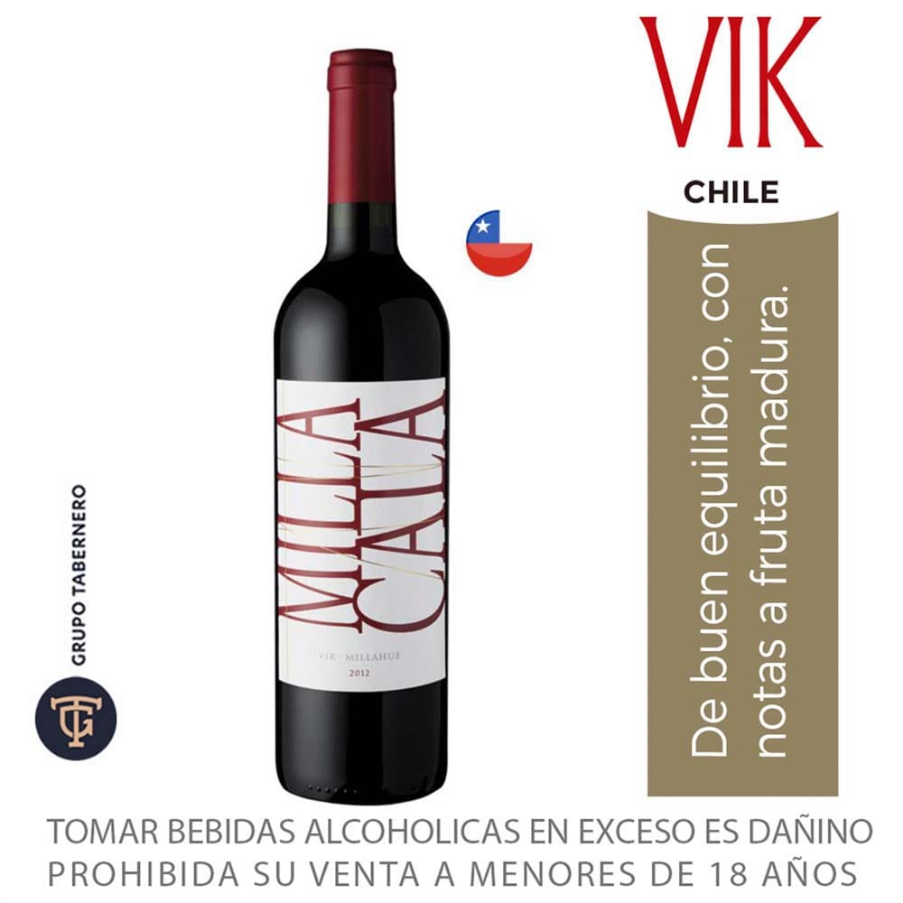 Vino Tinto MILLA CALA Botella 750 ml