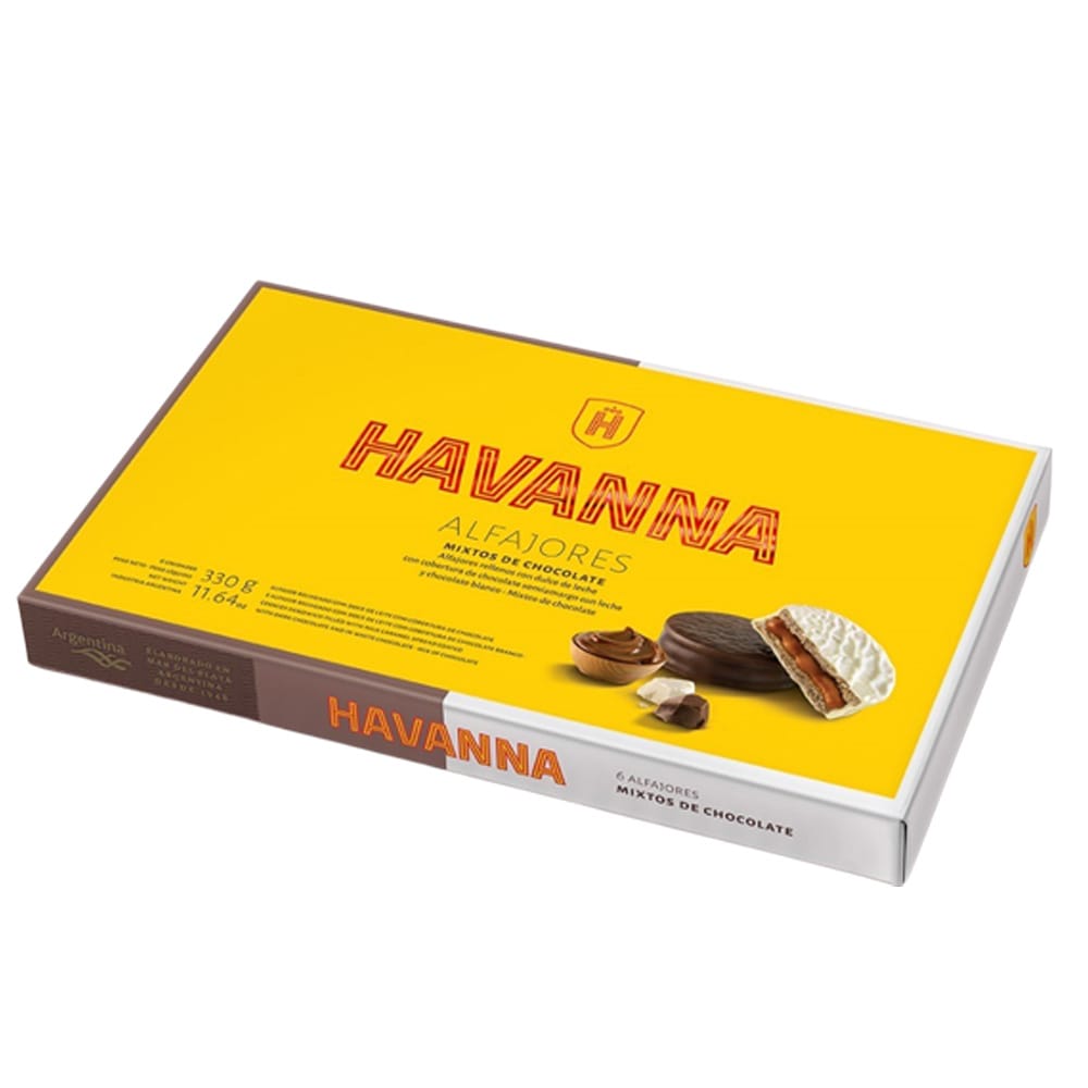 Alfajores Mixtos de Chocolate HAVANNA Caja 6un