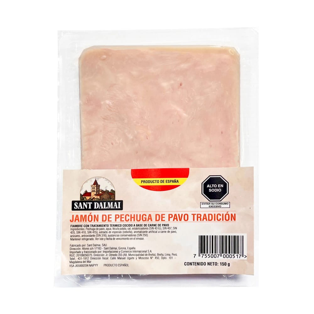 Pechuga de Pavo Tradicional SANT DALMAI Paquete 150g