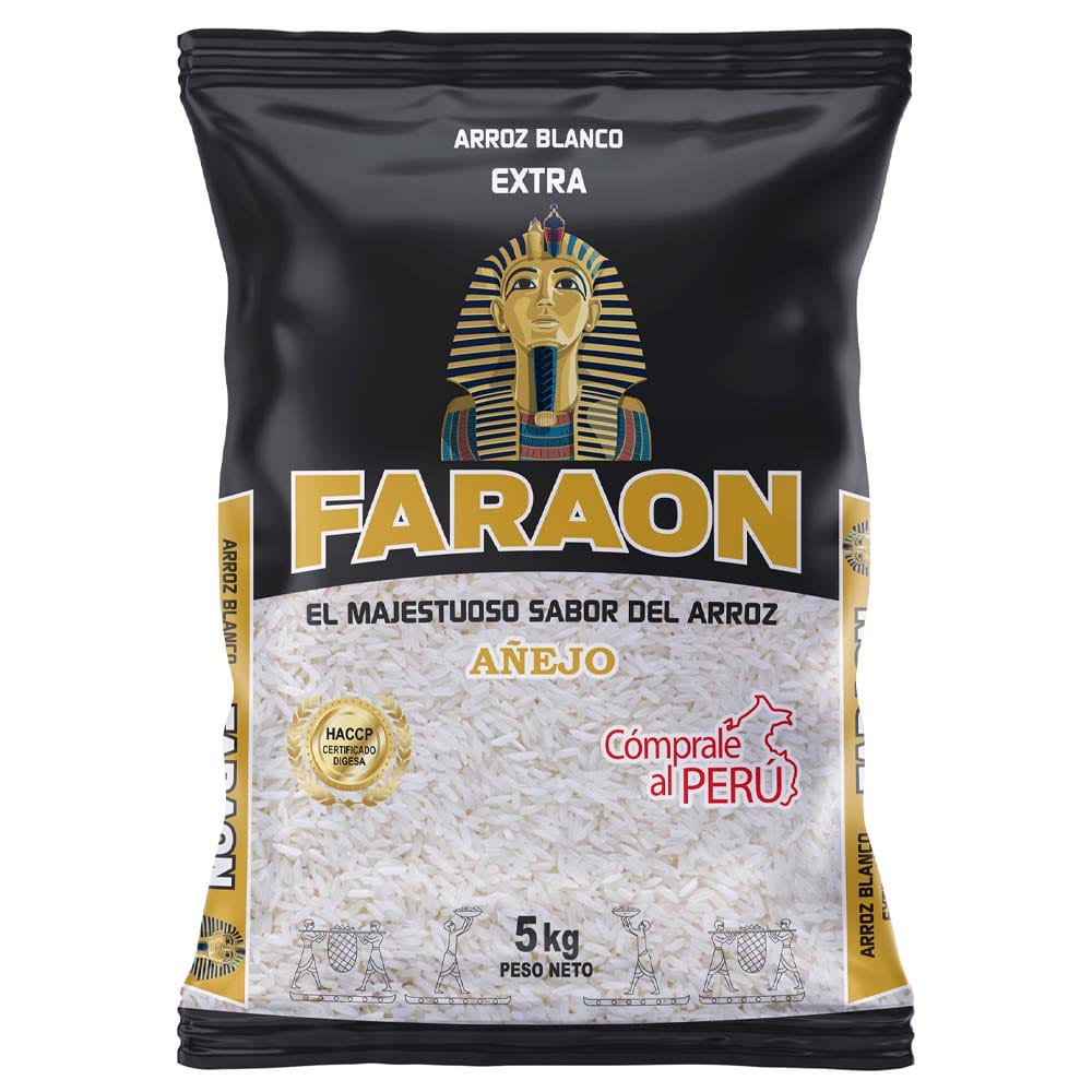 Arroz Blanco FARAON Extra Añejo Negro Bolsa 5Kg