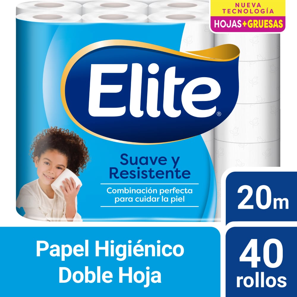 Papel Higiénico ELITE Doble Hoja Paquete 40un