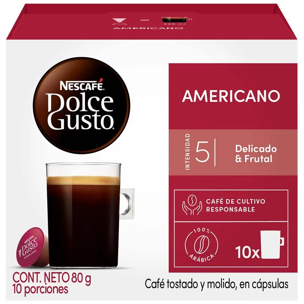 Café Américano NESCAFÉ Dolce Gusto Caja 10un
