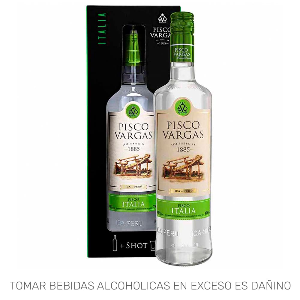 Pisco VARGAS Reserva Privada Italia Botella 750ml