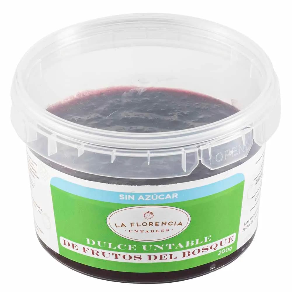 Mermelada Untable de Frutos del Bosque Sin Azúcar LA FLORENCIA Pote 200g