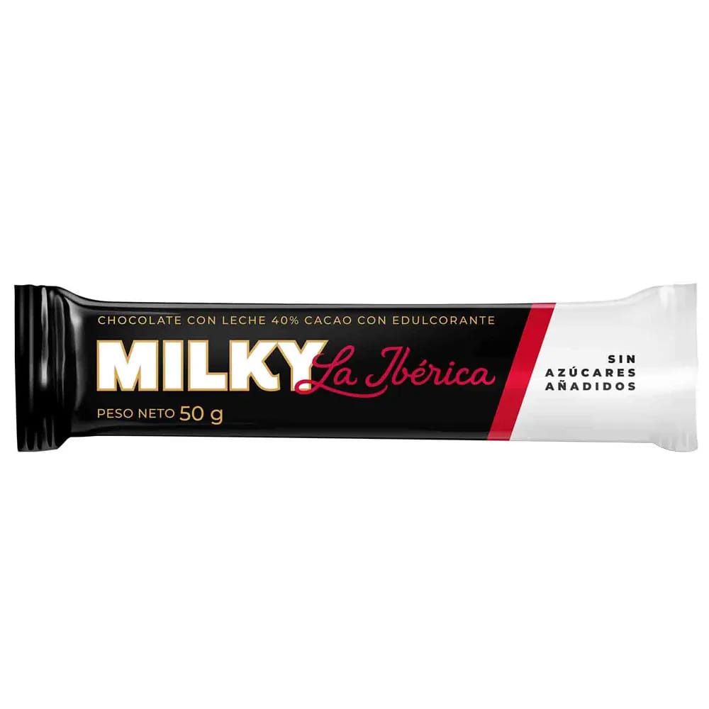 Chocolate Milky LA IBÉRICA Sin Azúcar Barra 50g
