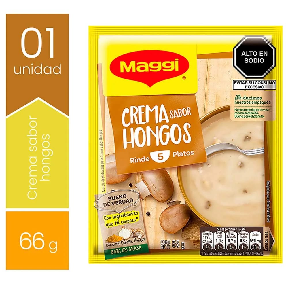 Crema Instantánea MAGGI Champiñones Bolsa 65g