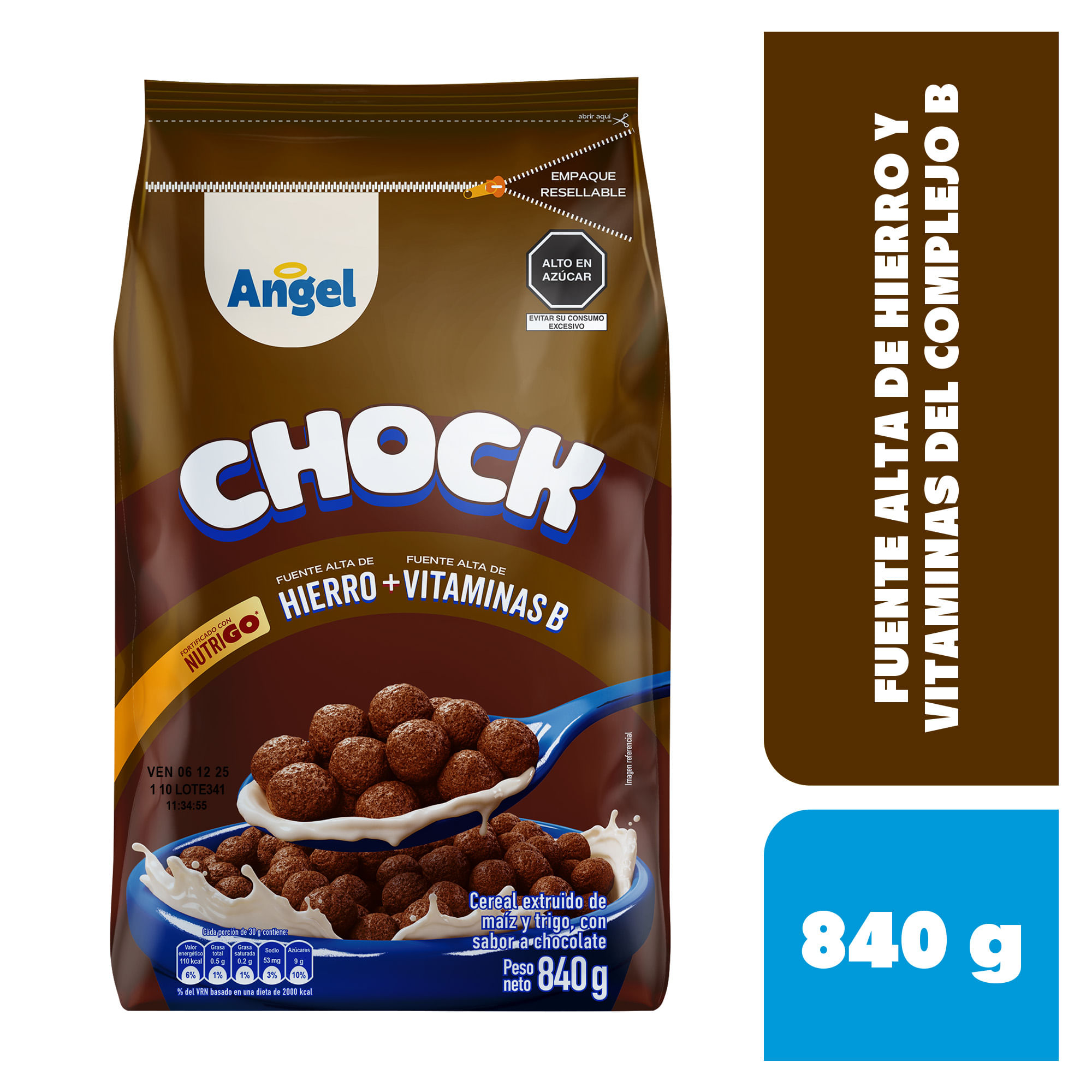 Cereal ÁNGEL Chocolate Bolsa 840g