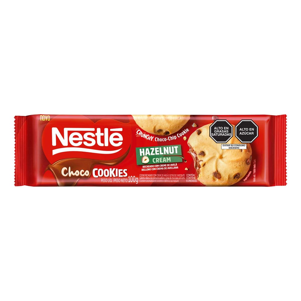 Choco Cookies Hazelnut Cream NESTLE Paquete 100g