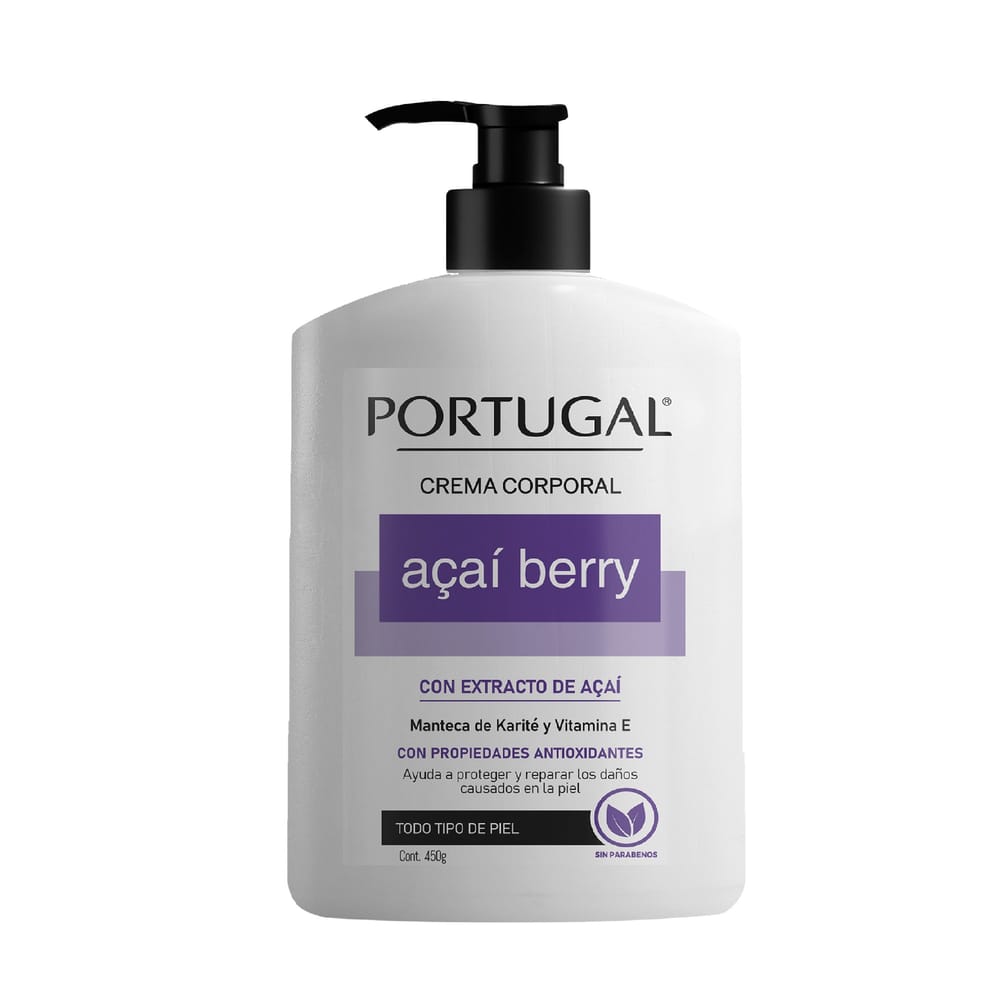 Crema Corporal PORTUGAL Acaí Berry Frasco 450g