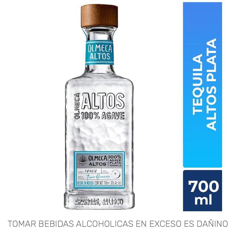 Tequila Blanco OLMECA ALTOS Plata Botella 700ml