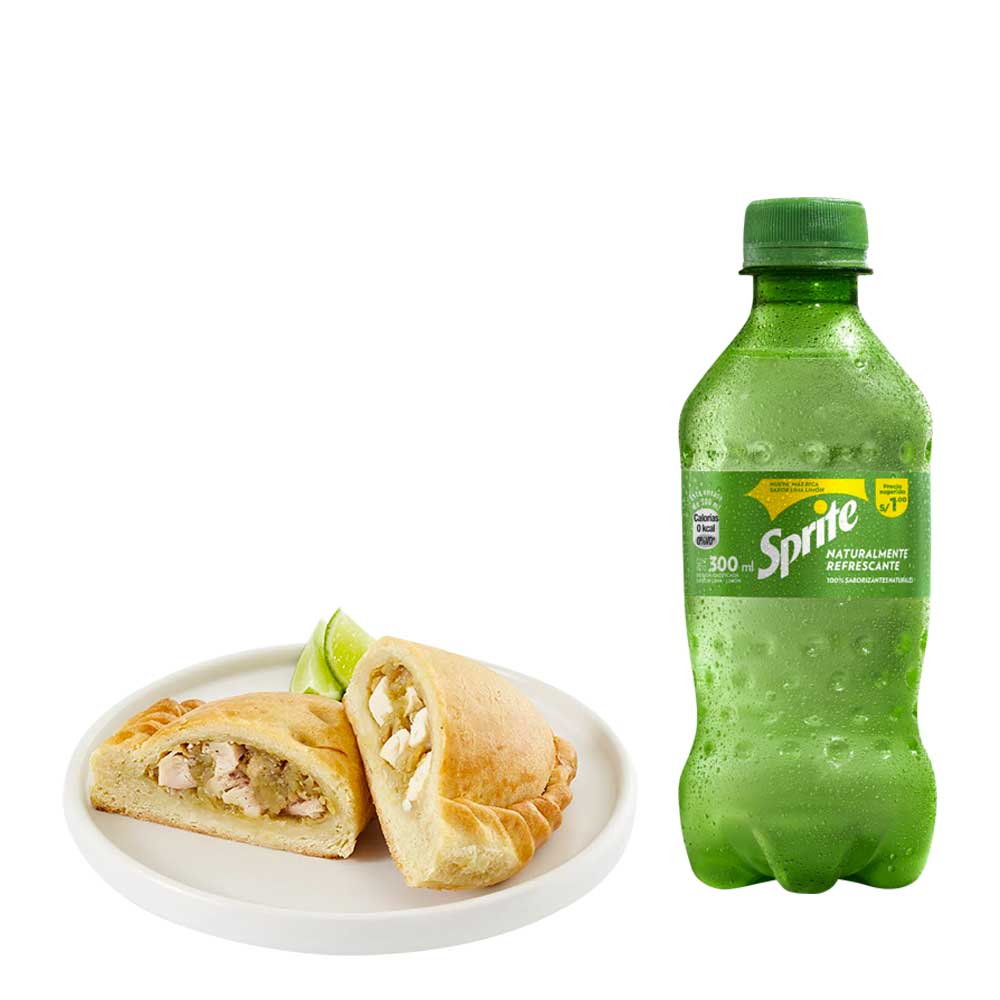 Pack Empanada de Pollo + Gaseosa SPRITE Botella 300ml