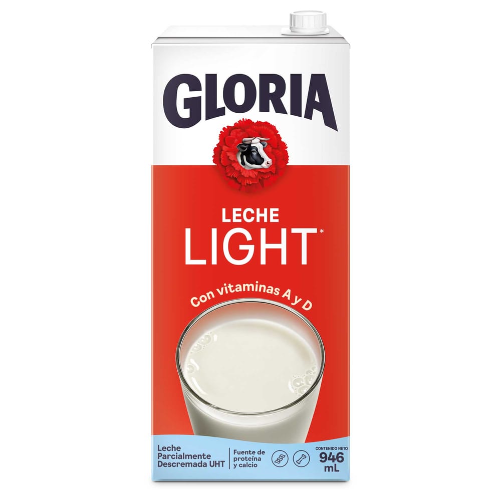 Leche GLORIA UHT Fresca Light Caja 946ml