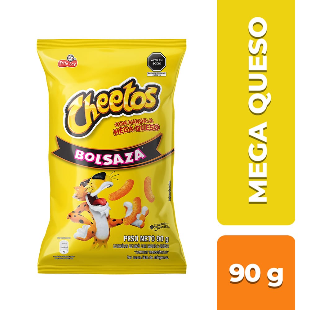 Snack de Maíz CHEETOS Mega Queso Bolsa 90g