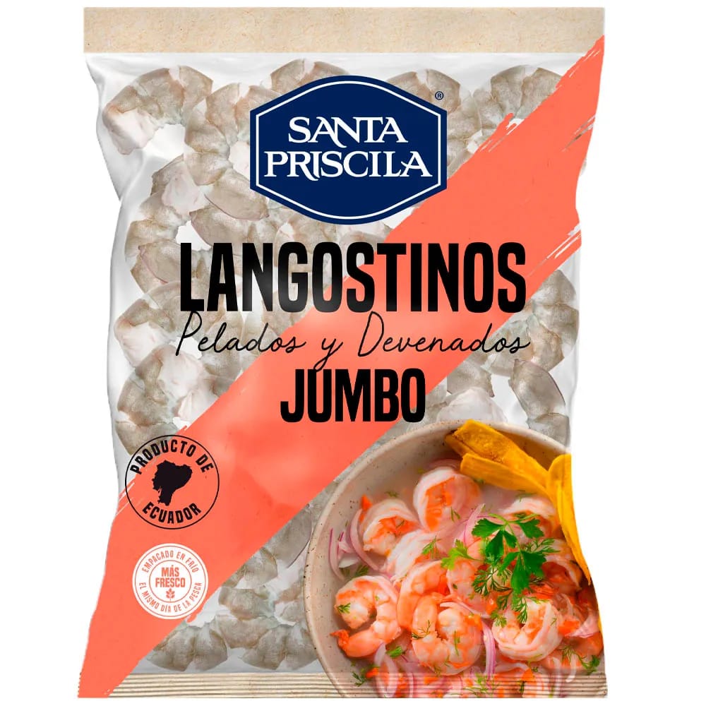 Langostino Pelado y Desvenado Jumbo 16-20 SANTA PRISCILA Bolsa 454g