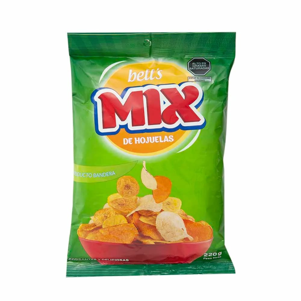 Piqueo BELL'S Papas camotes y plátanos fritos Bolsa 220Gr
