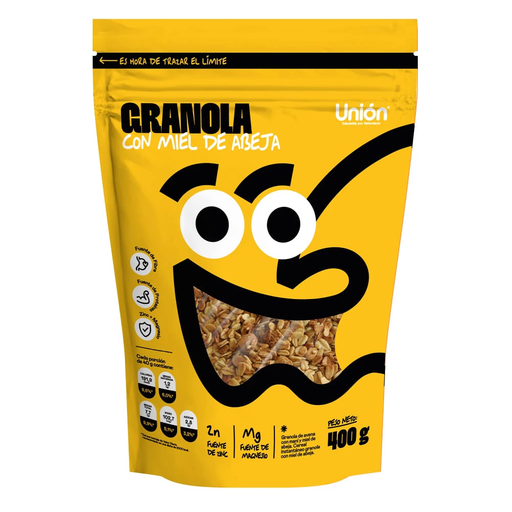 Cereal UNIÓN Granola con miel de abeja Doypack 400g
